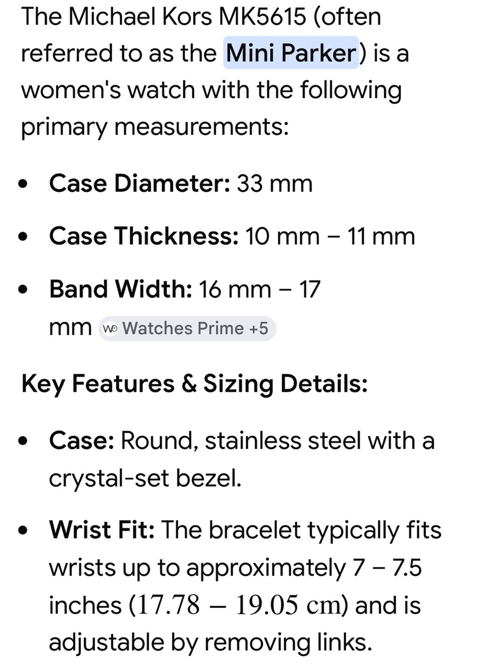 Michael Kors Silver Watch with Crystal Details - Picture 7 of 7